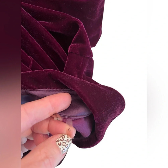 NWT Soft Surroundings Velvet Boyfriend Button Down Tunic Shirt Purple Potion S - Picture 6 of 8